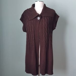 Long cap sleeve cardigan